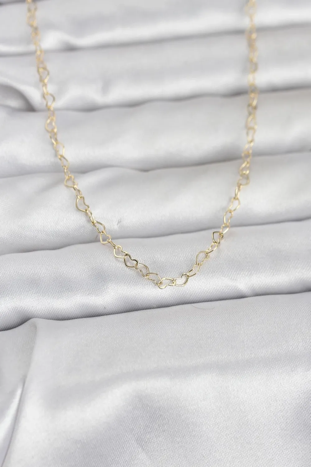 ietaks™ CM 14K Gold Renk Kalp Zincirli 60 cm Kadın Kolye
