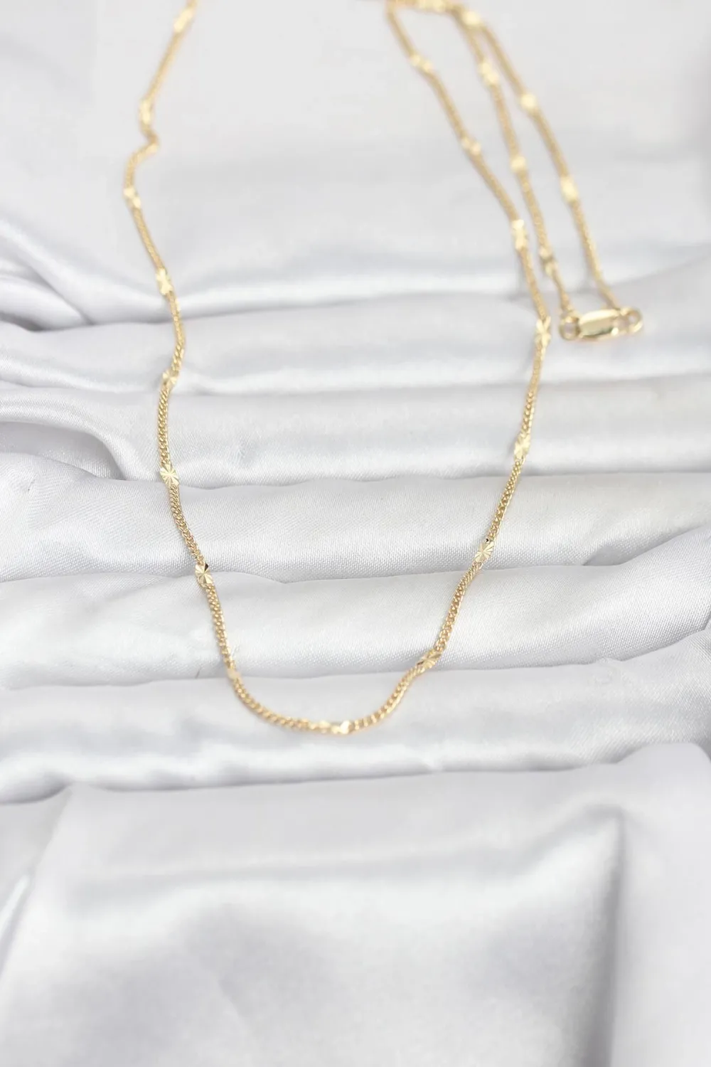 ietaks™ CM 14K Gold Renk Lazer Puntalı Model 60 cm Kadın Kolye