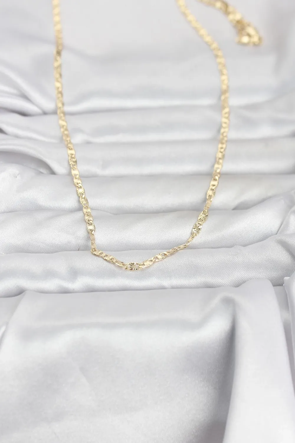 ietaks™ CM 14K Gold Renk Lazer Zincirli Model 60 cm Kadın Kolye