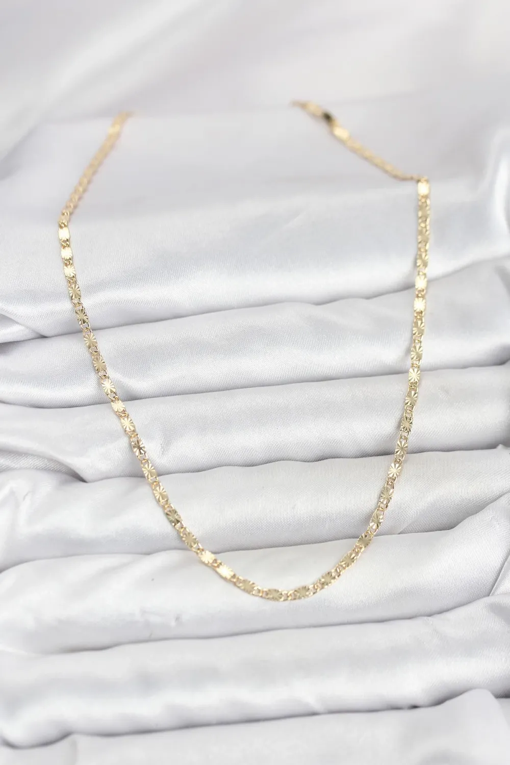 ietaks™ CM 14K Gold Renk Lazerli Zincir Model Kadın Kolye