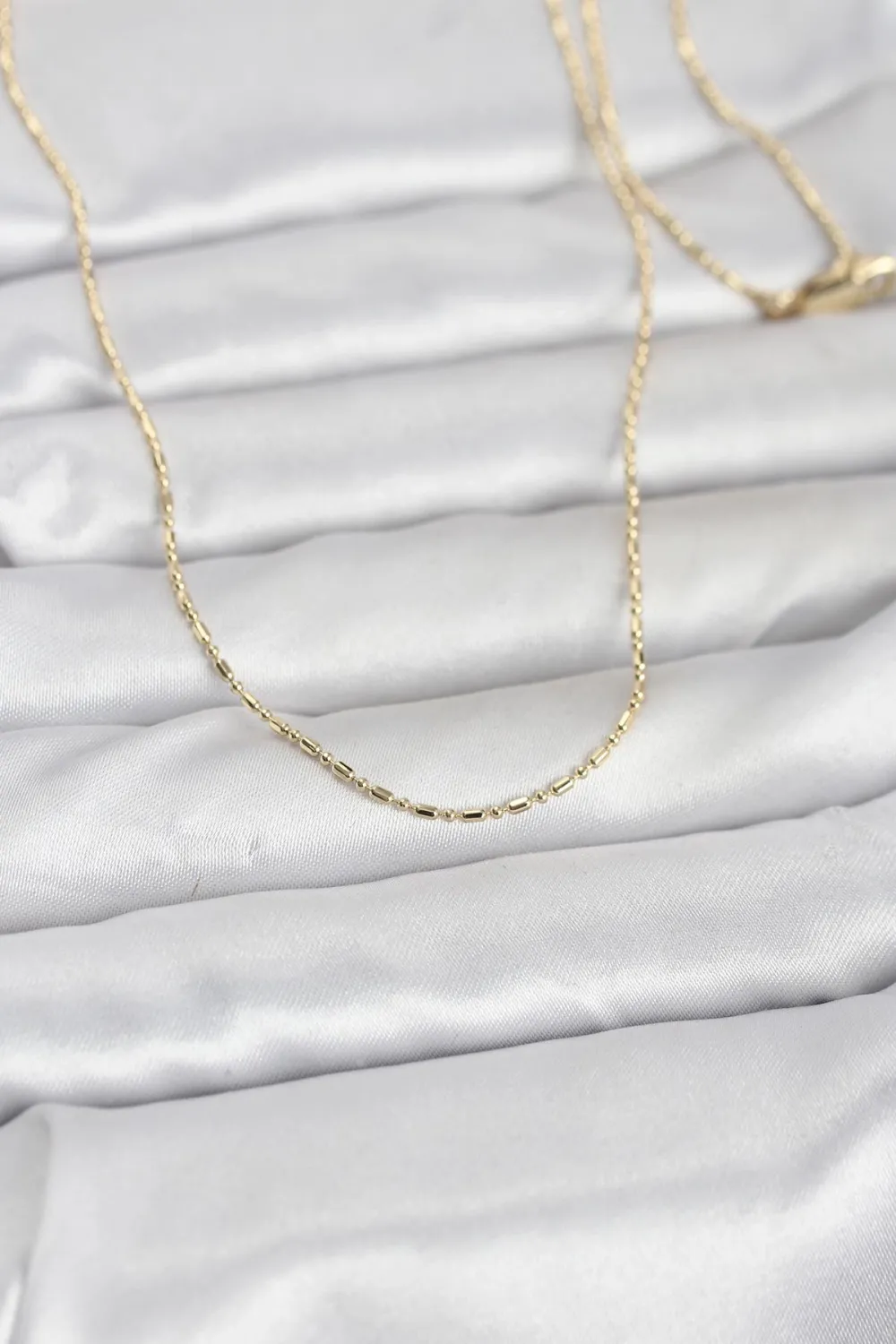 ietaks™ CM 14K Gold Renk Parçalı Topçuk Model 60 cm Kadın Kolye