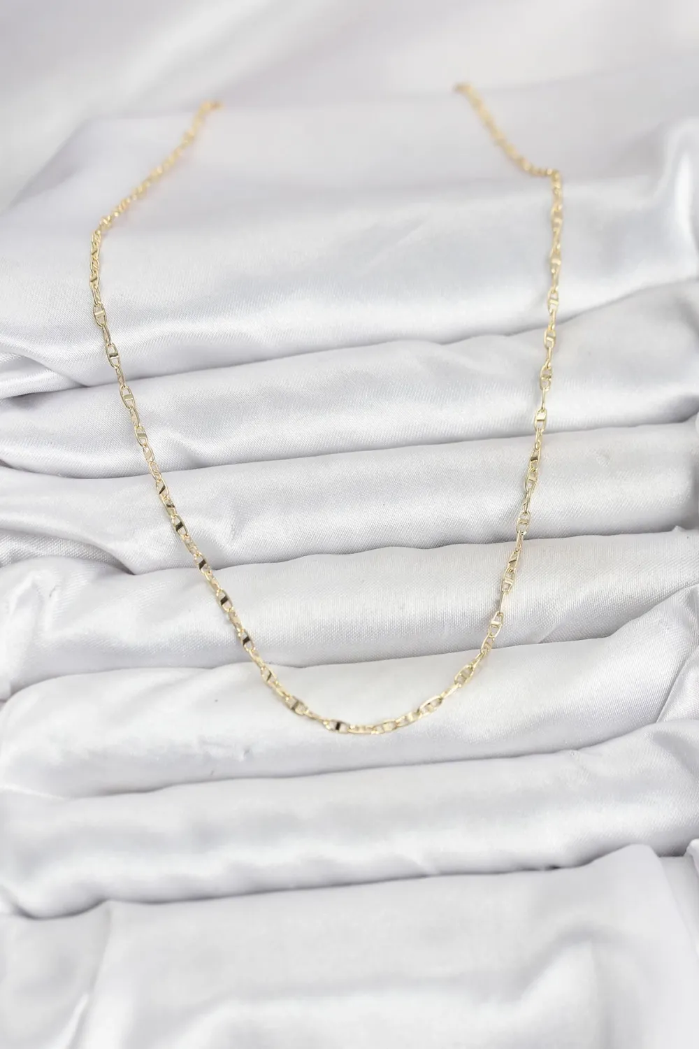 ietaks™ CM 14K Gold Renk Pirinç Gemi Zinciri Model Kadın Kolye