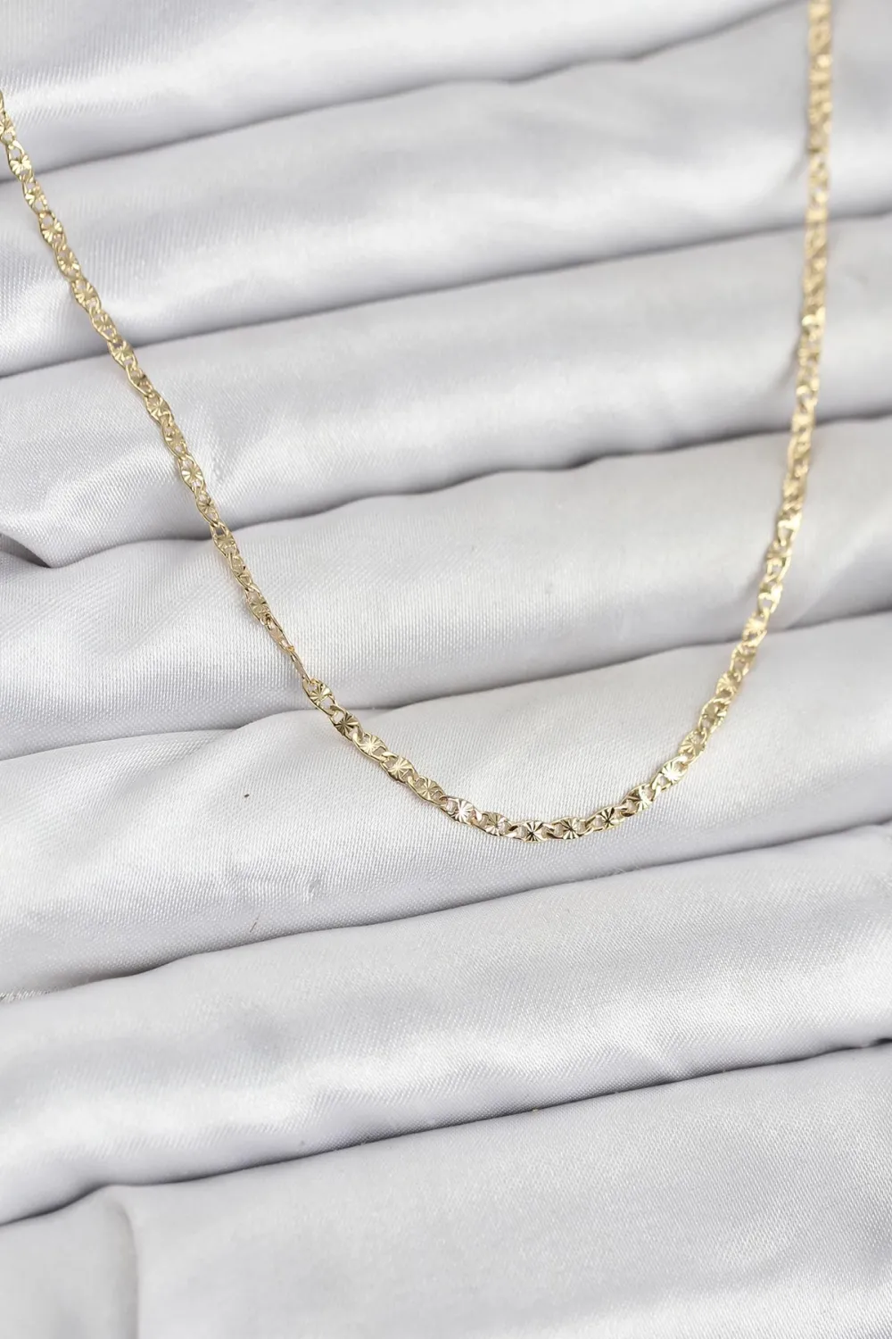 ietaks™ CM 14K Gold Renk Pirinç Lazer Model 60 cm Kadın Kolye