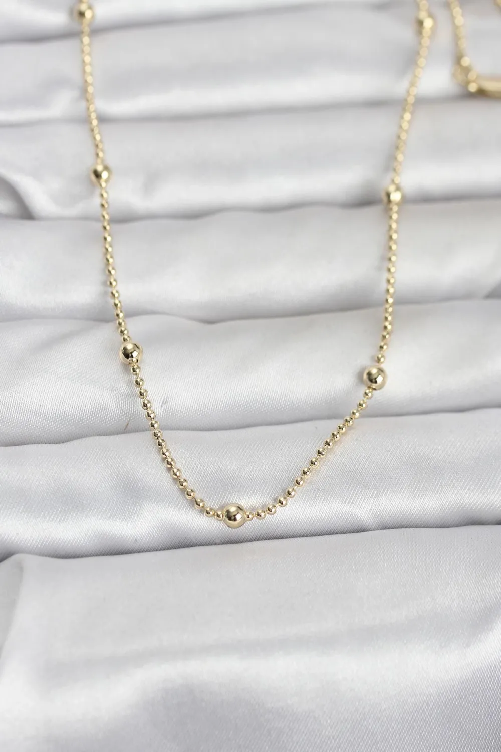 ietaks™ CM 14K Gold Renk Top Zincir 60 cm Kadın Kolye