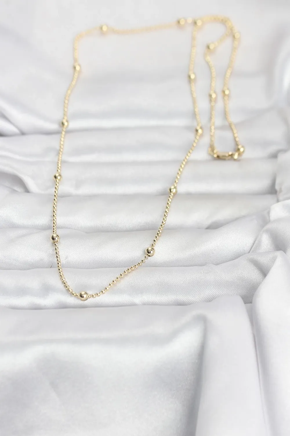 ietaks™ CM 14K Gold Renk Top Zincir 60 cm Kadın Kolye