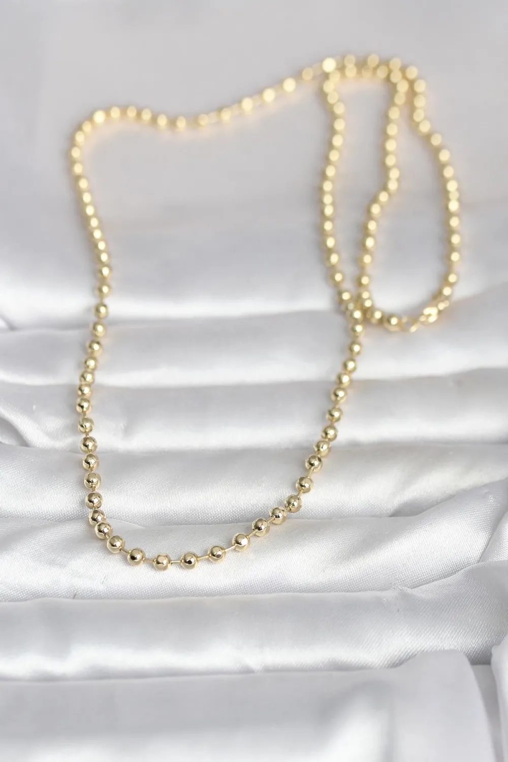 ietaks™ CM 14K Gold Renk Top Zincirli Model 60 cm Kadın Kolye