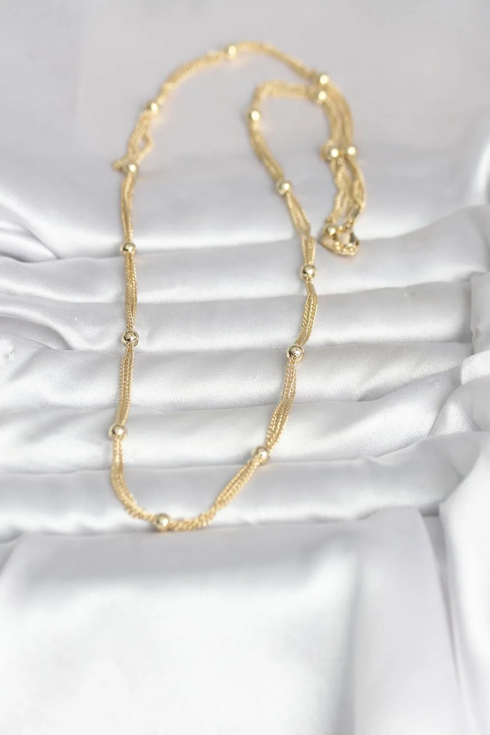 ietaks™ CM 14K Gold Renk Topçuk Model 60 cm Kadın Kolye