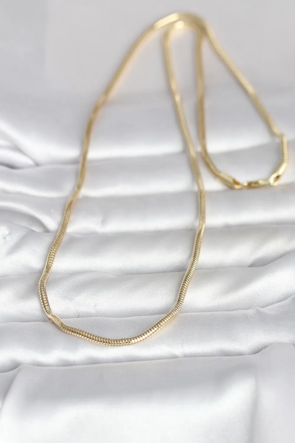 ietaks™ CM 14K Gold Renk Yılan Zincir Model 60 cm Kadın Kolye