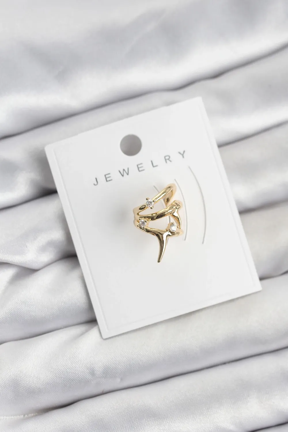 ietaks™ Gold Renk Pirinç Diken Model Kıkırdak Earcuff Küpe