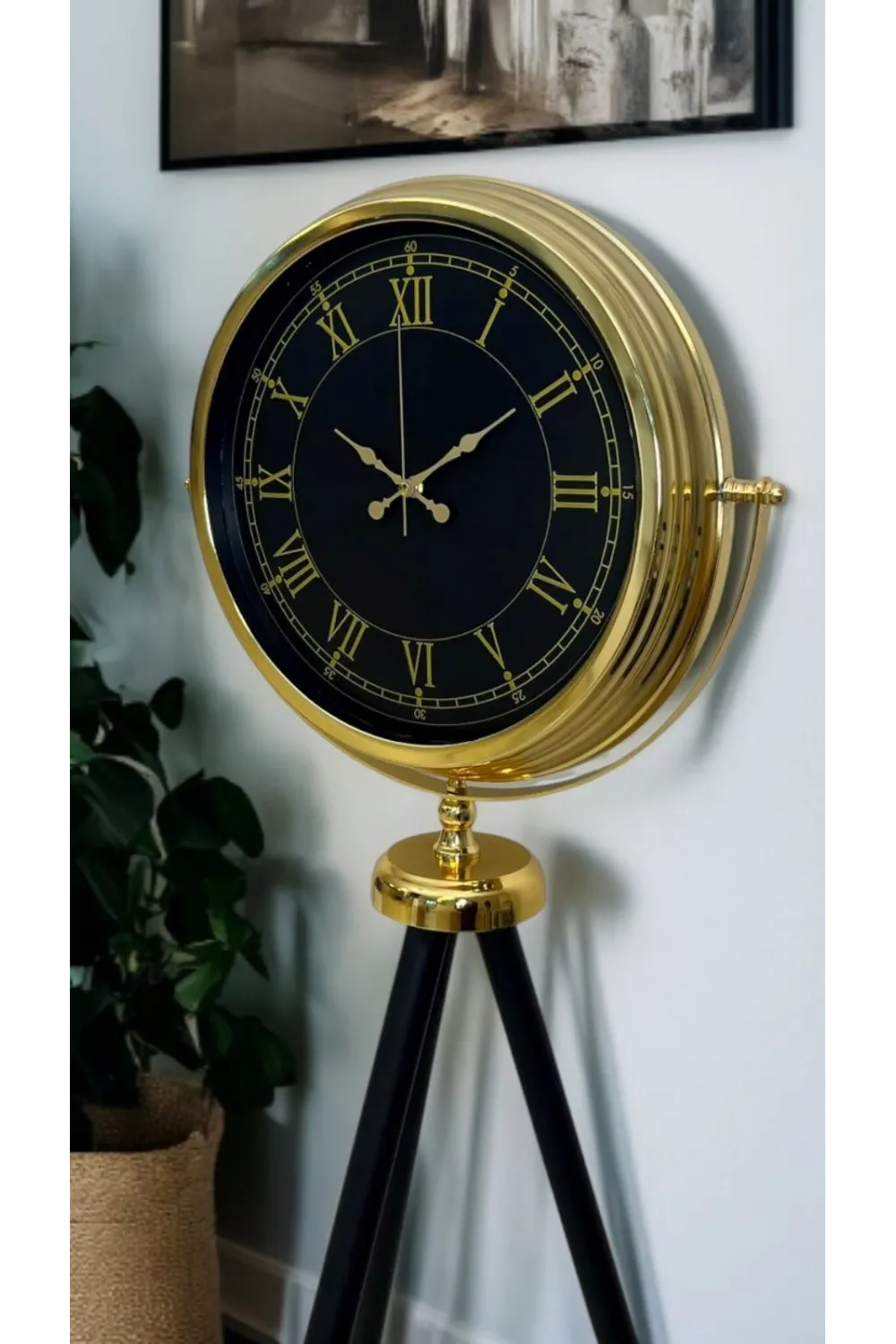 İhtişam Gold Tripod Ayaklı Saat