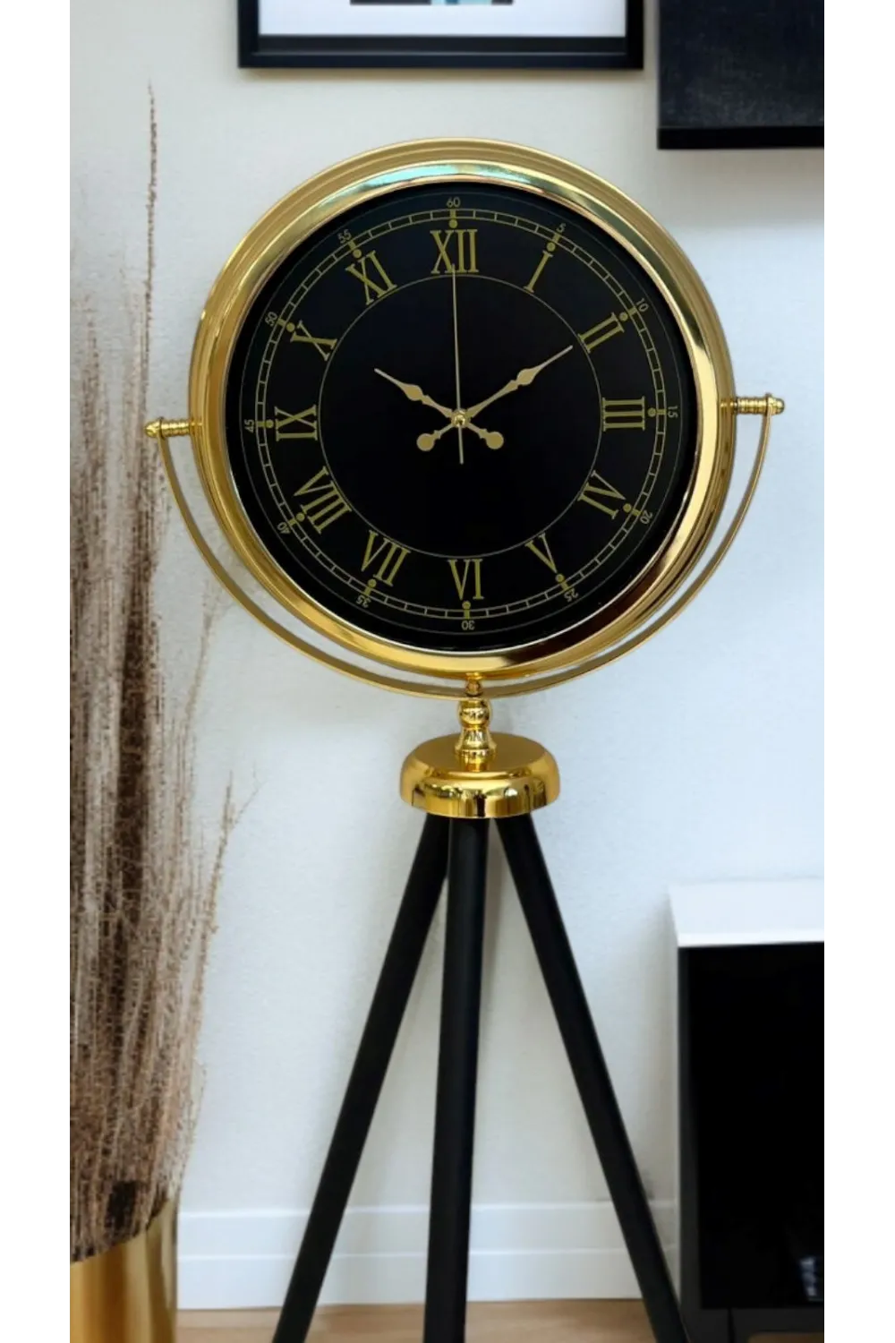 İhtişam Gold Tripod Ayaklı Saat