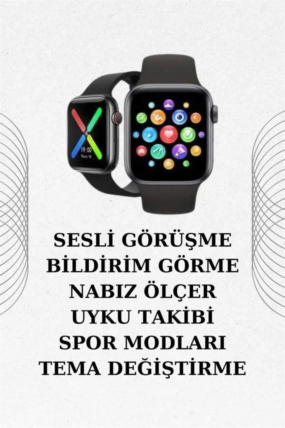 İkili Set Dev Kampanya Ucuz Kulaklık Ucuz Akıllı Saat Gürültü Önleyici Uzun Pil Ömrü