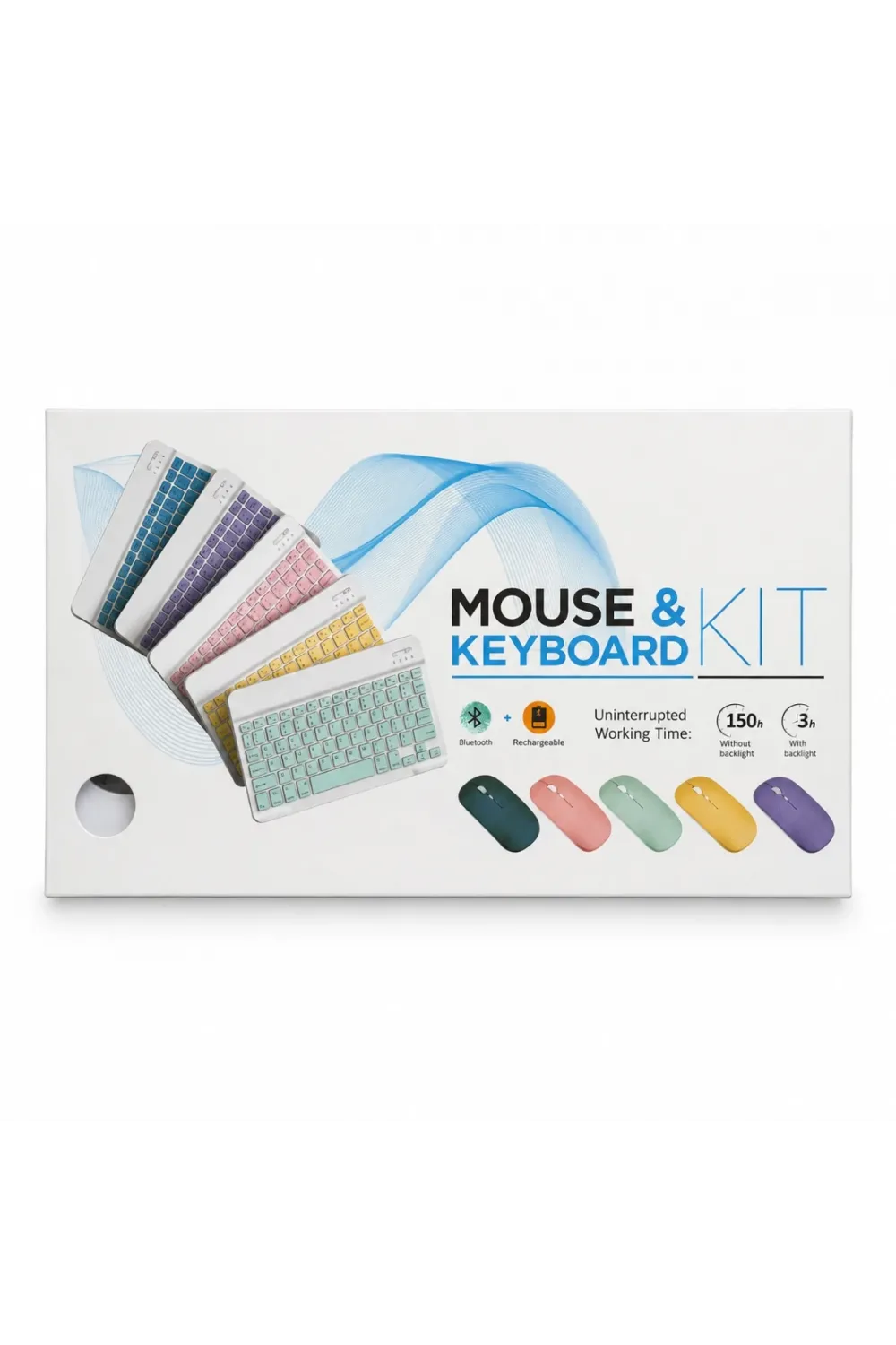 Imeng BJ190 Bluetooth Şarjlı Klavye Mouse Seti Siyah