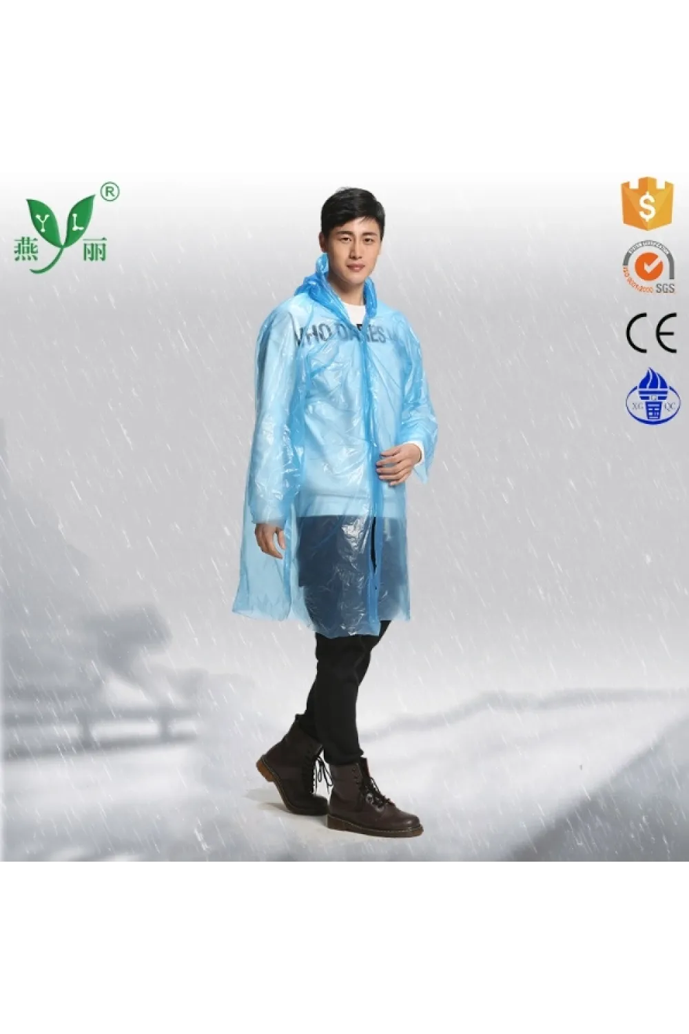 İnce Şeffaf Yağmurluk