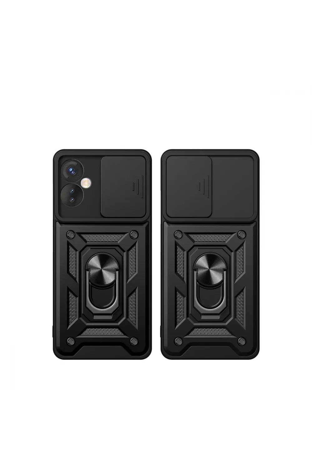 İnfinix Hot 30 5g Kılıf Pars Lens Yüzüklü Silikon - Gümüş