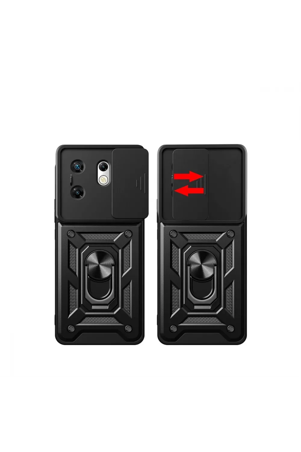 İnfinix Zero 30 4g Kılıf Pars Lens Yüzüklü Silikon - Siyah