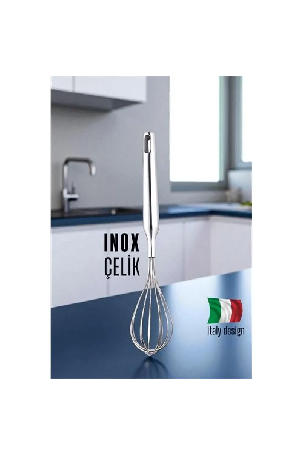 Inox Çelik Çırpıcı Italyan Dizayn 722006