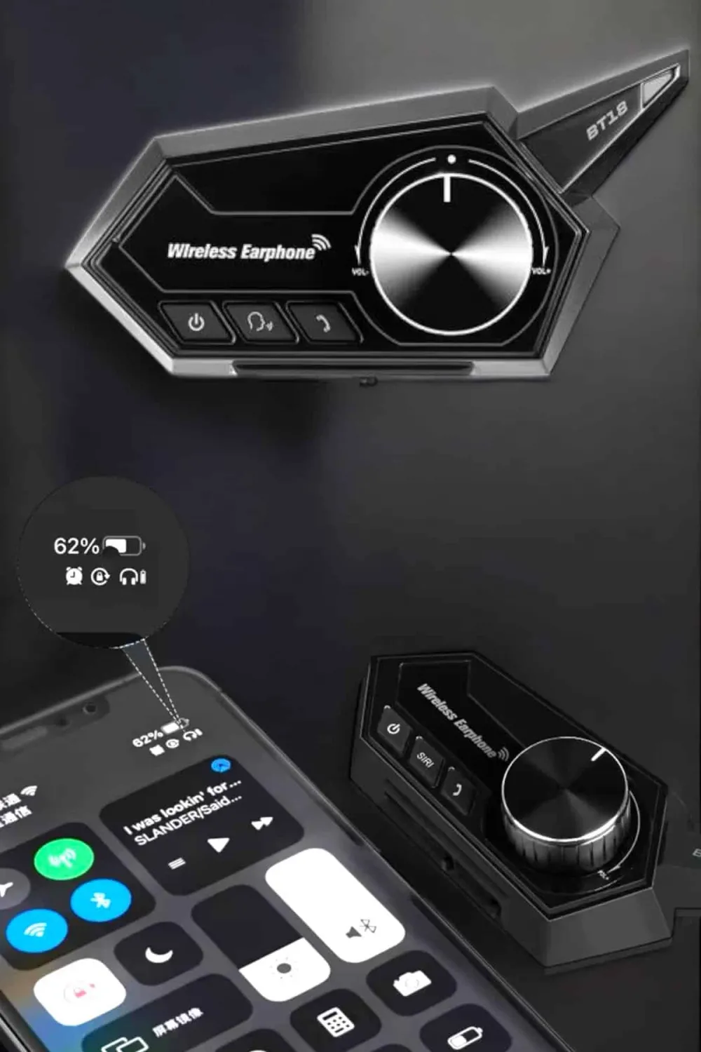 Intercom Kask Kulaklığı Anc Özelliği Yüksek Ses Kaliteli Bluetooth Kulaklık