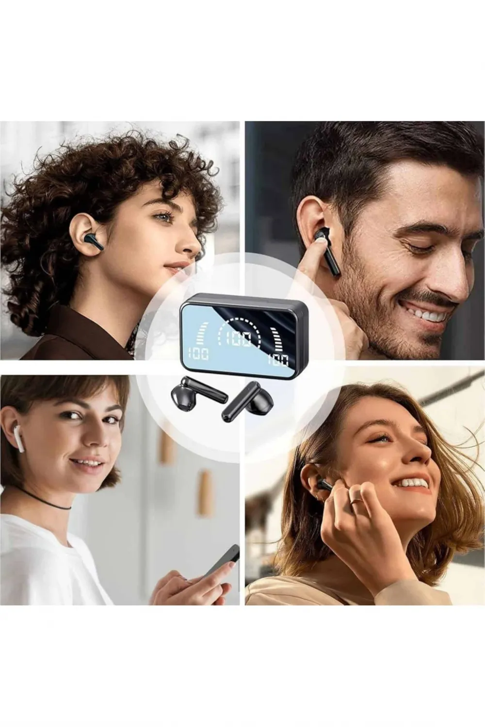 İos Android Uyumlu Bluetooth Kulaklık Kablosuz Kulaklık Yüksek Basslı