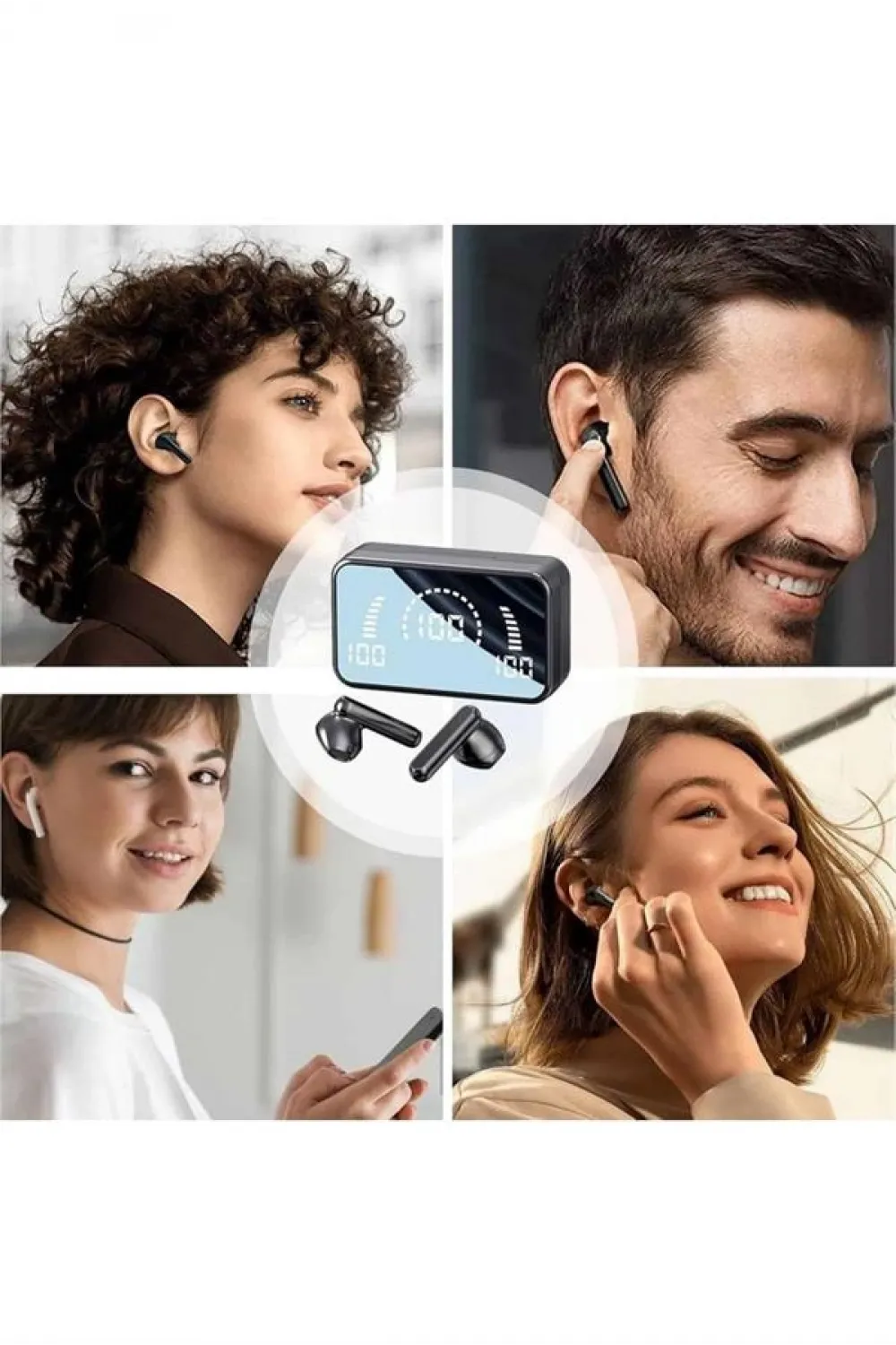 İos Android Uyumlu Bluetooth Kulaklık Kablosuz Kulaklık Yüksek Basslı