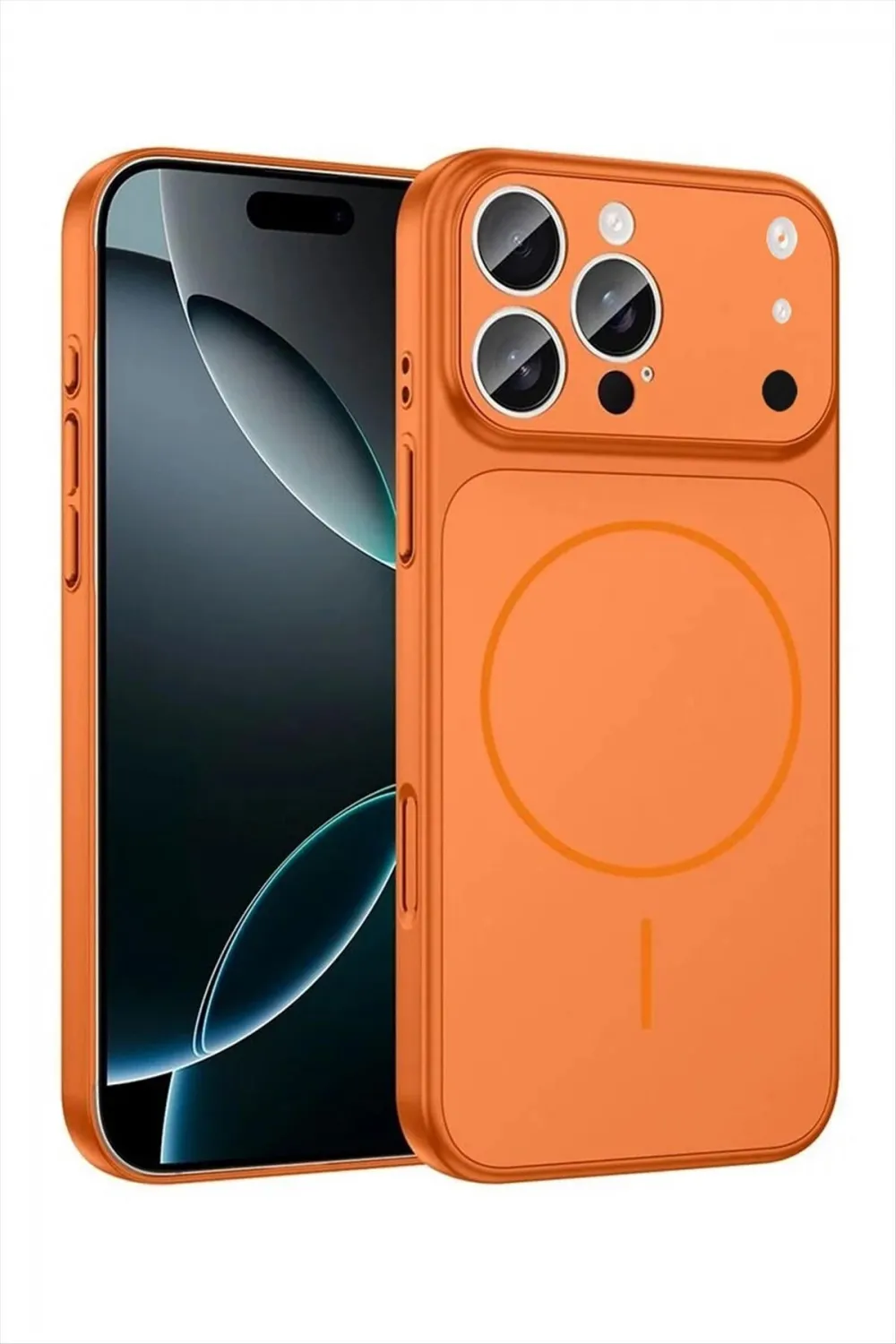İphone 11 Uyumlu 17 Pro Max Görünümlü Magsaff Kapak Kılıf
