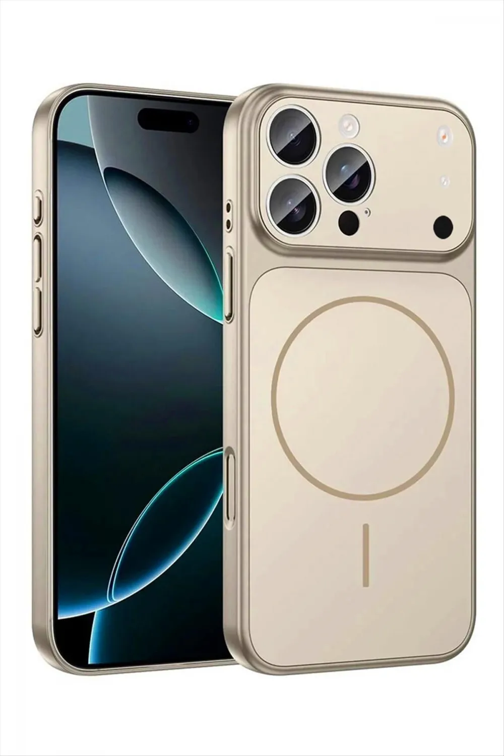 İphone 13 Pro Max Uyumlu 17 Pro Max Görünümlü Magsaff Kapak Kılıf