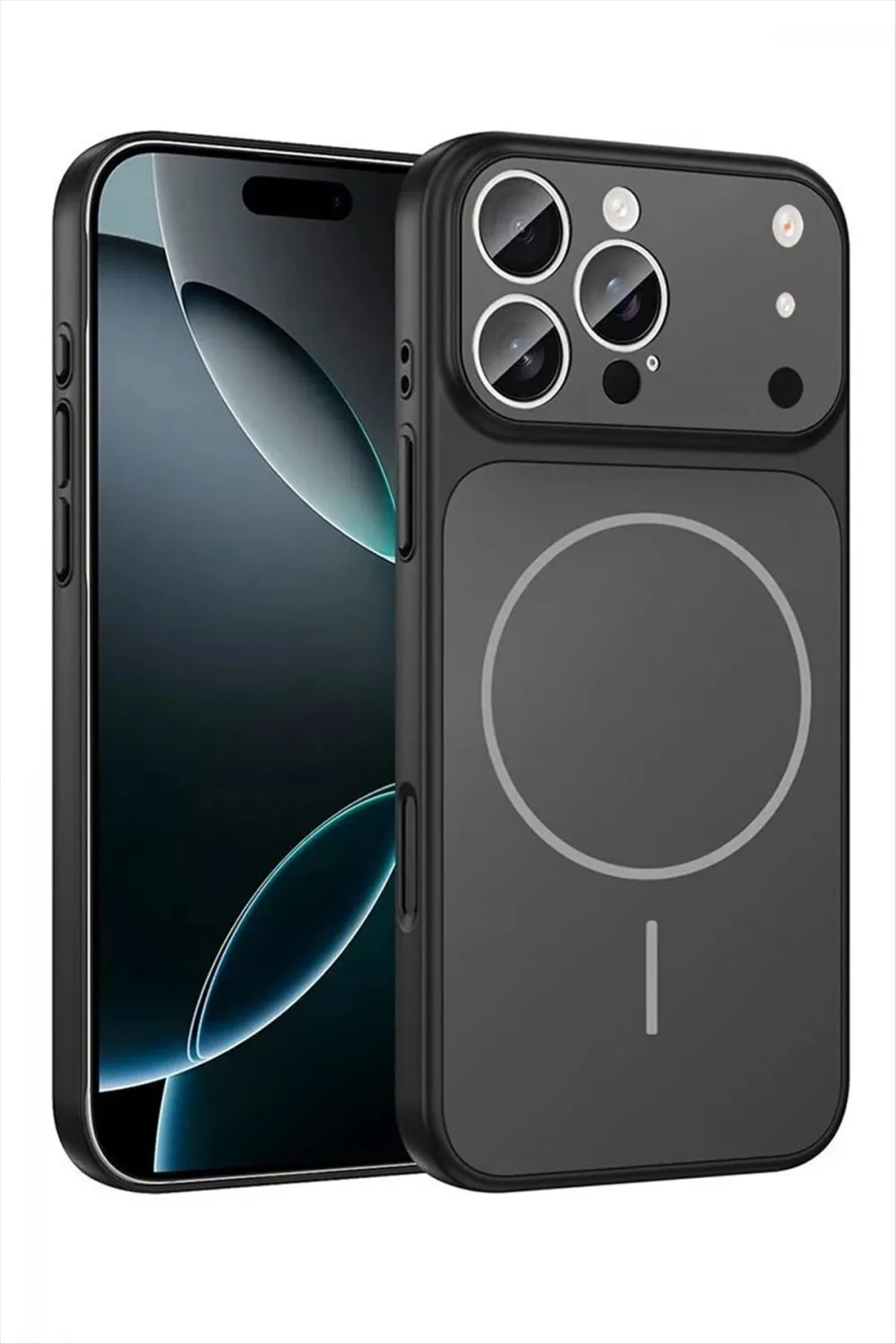 İphone 13 Pro Uyumlu 17 Pro Max Görünümlü Magsaff Kapak Kılıf