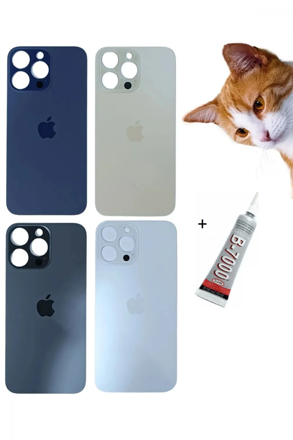 iPhone 14 PRO MAX Arka Batarya Pil Kapağı GÜMÜŞ (