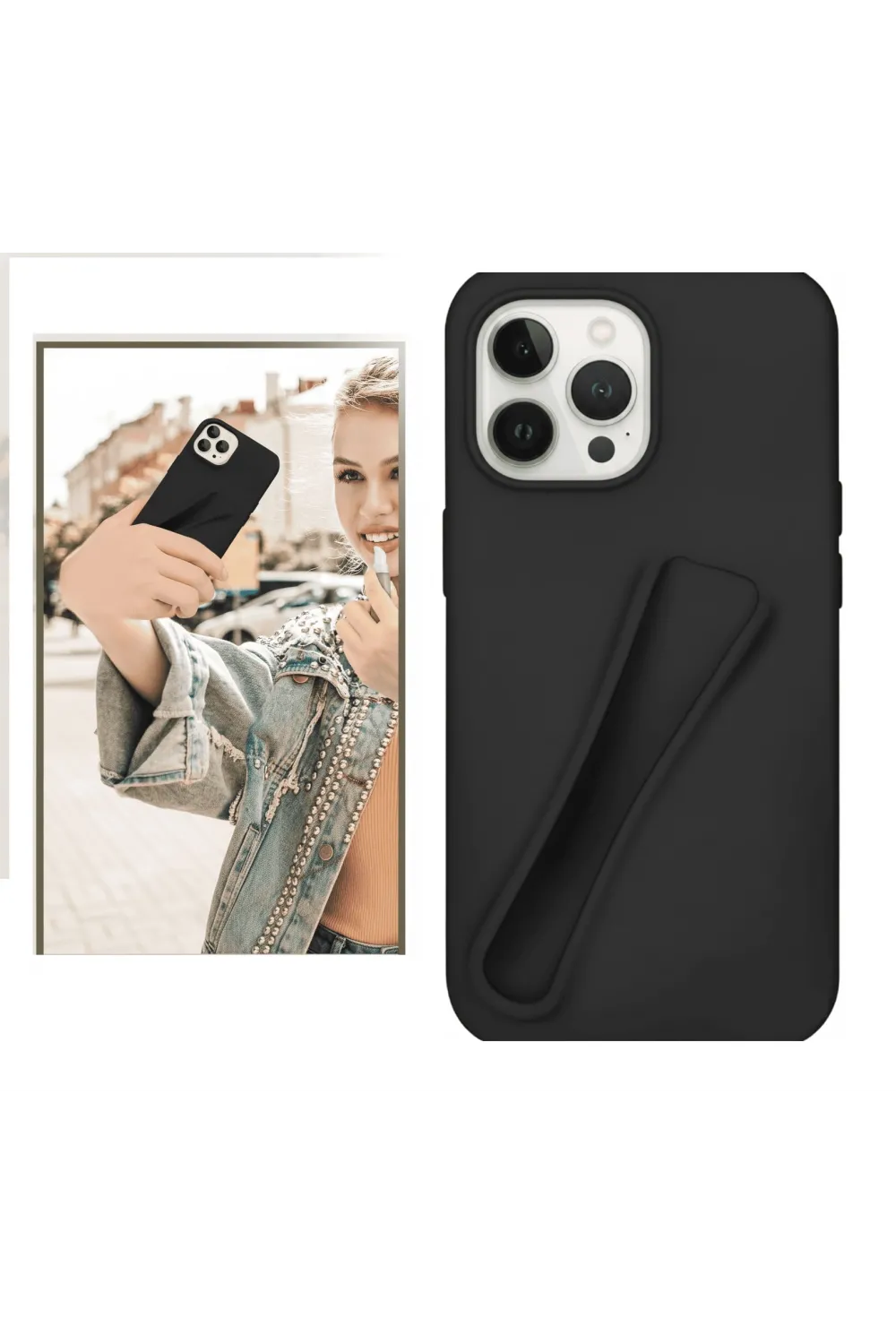 İphone 16 Pro Max Lip Gloss Kılıf Siyah
