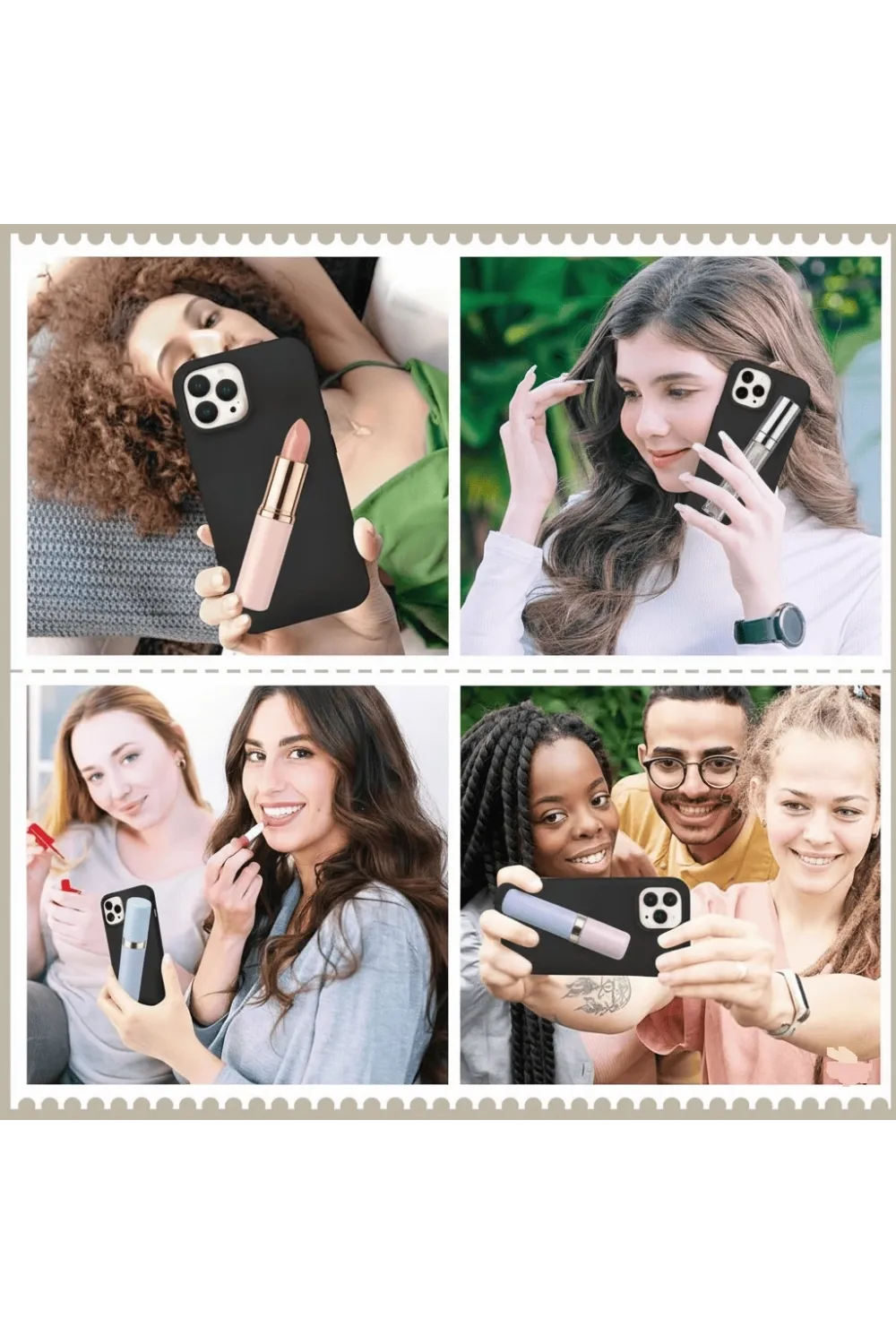 İphone 16 Pro Max Lip Gloss Kılıf Siyah