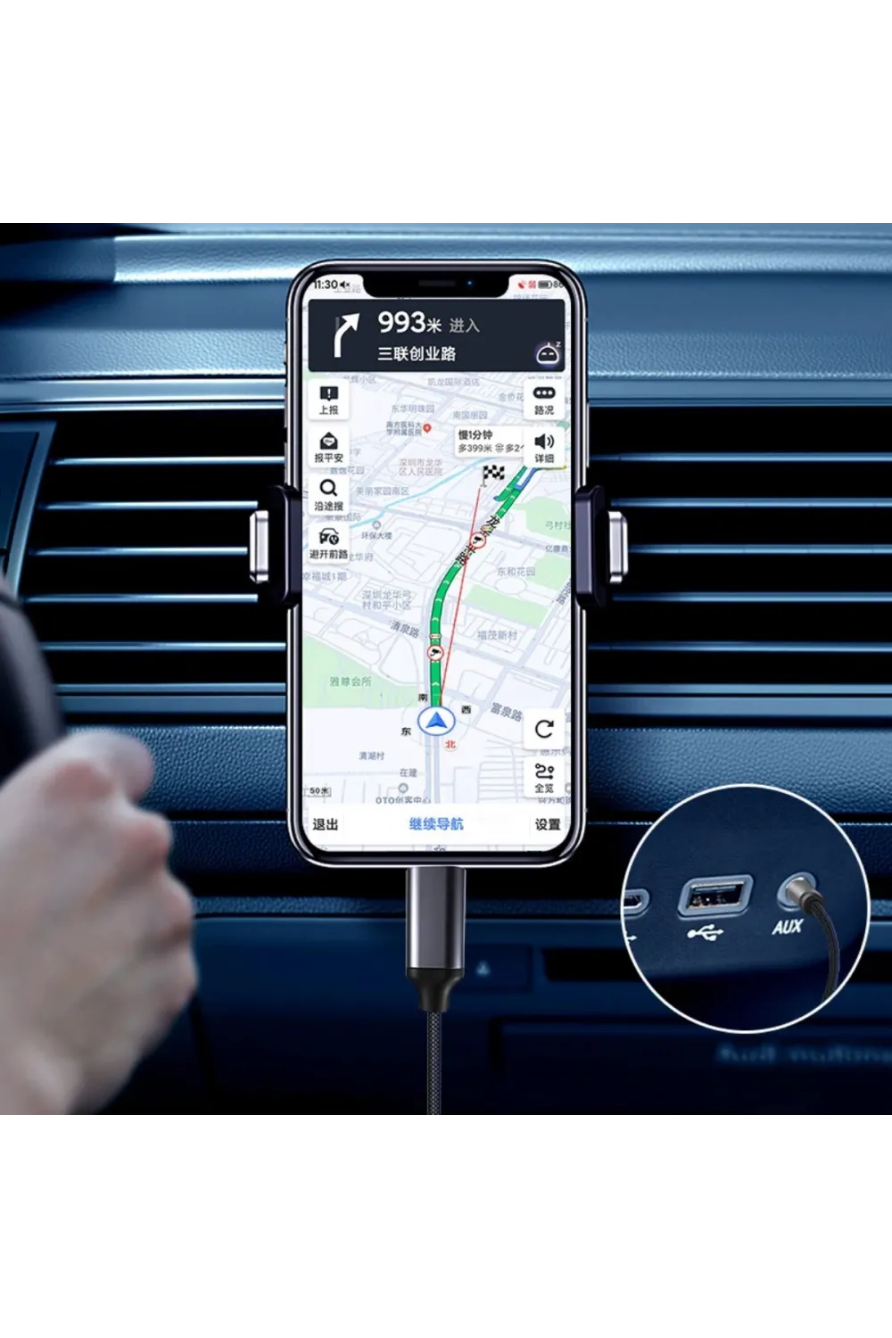 iPhone Lightning Aux Araç Dönüştürücü Ses Kablosu 35 mm Jack Girişli