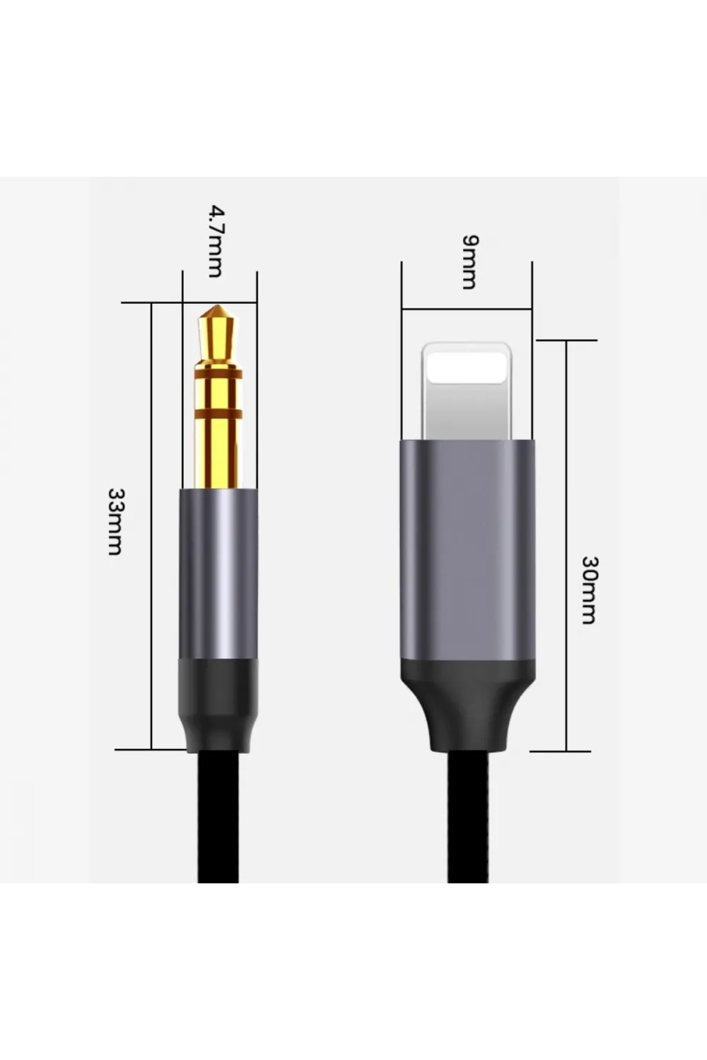iPhone Lightning Aux Araç Dönüştürücü Ses Kablosu 35 mm Jack Girişli