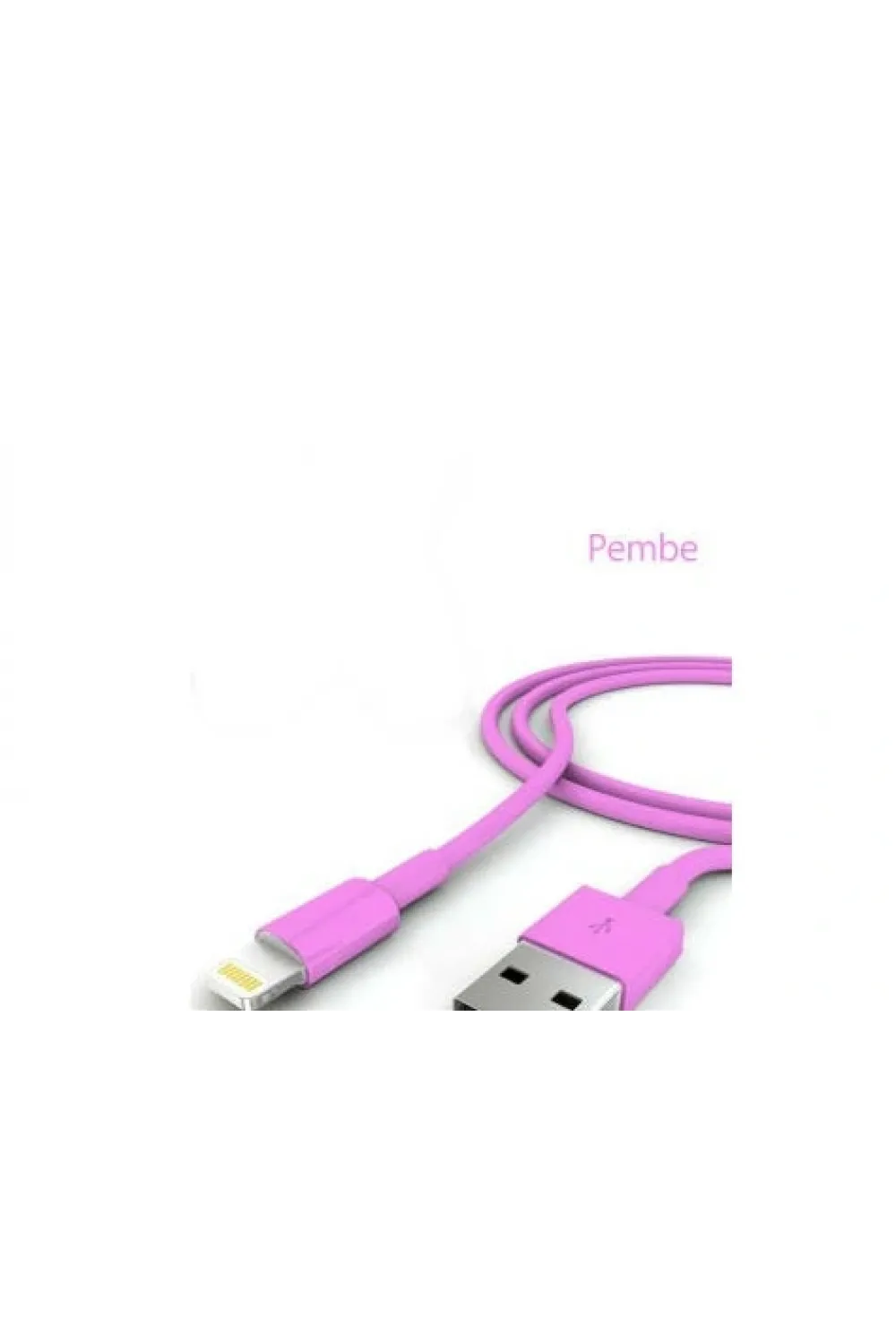 İphone Şarj Data Kablosu - Pembe