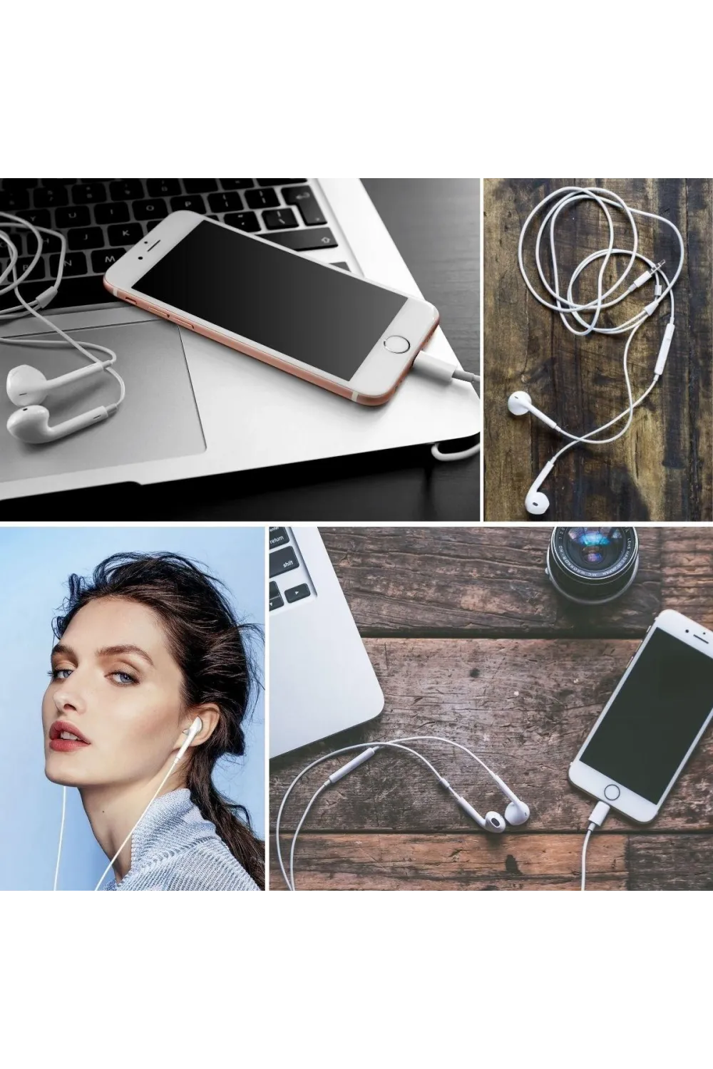 İphone Ucu Çıkışlı Pop Up Kulakiçi Yumuşak Kontrol Tuşlu Kulaklık
