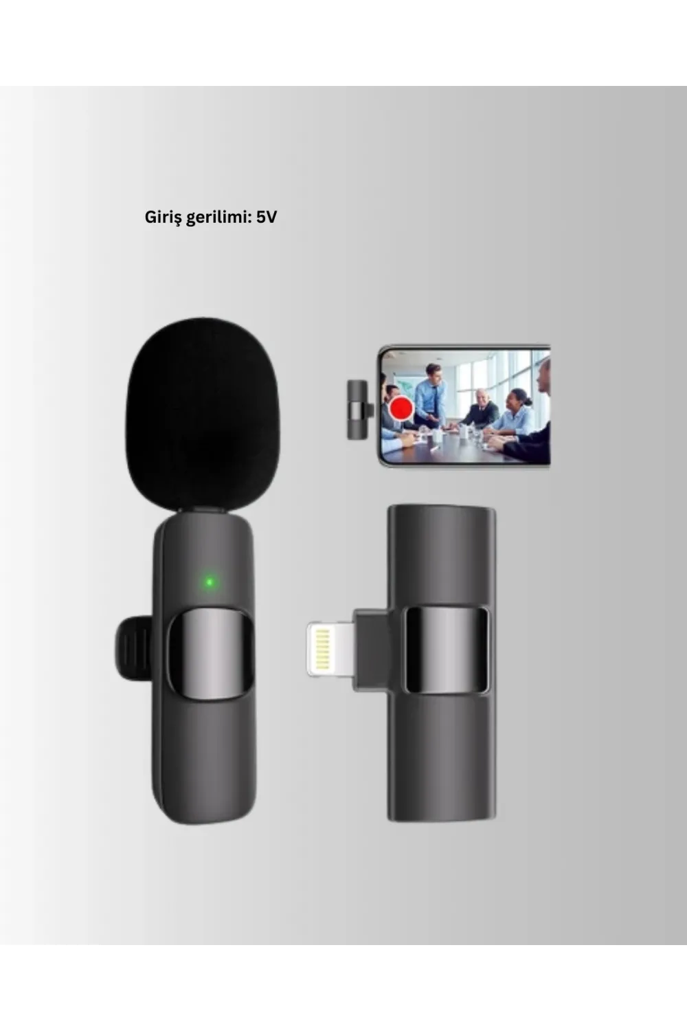 İphone Uyumlu Çift Mikrofonlu Kablosuz Yaka Seti Profesyonel Ses