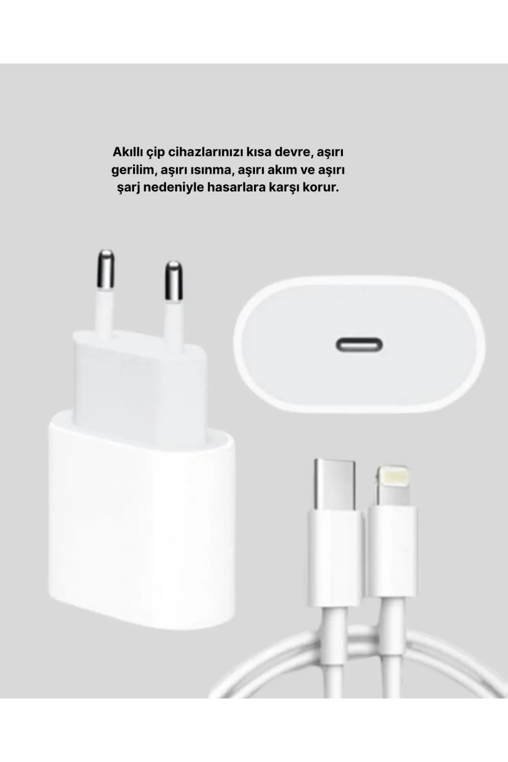 İphone Ve İpad Uyumlu 20w Güvenli Usb-c Hızlı Şarj Adaptörü