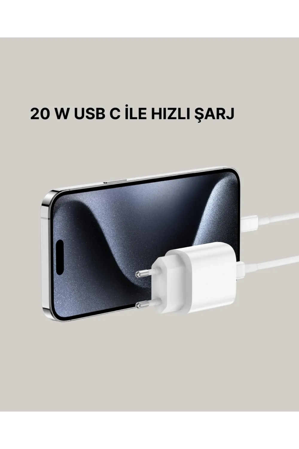 İphone Ve İpad Uyumlu 20w Güvenli Usb-c Hızlı Şarj Adaptörü