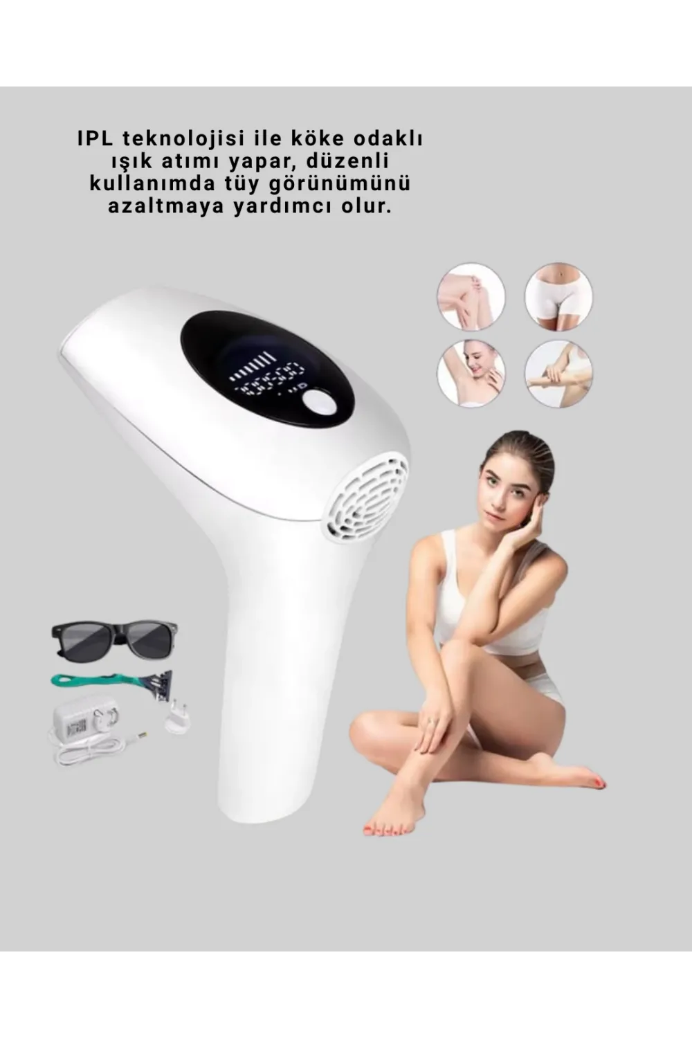 Ipl Lazer Epilasyon Aleti 5 Kademeli Güç Ayarlı