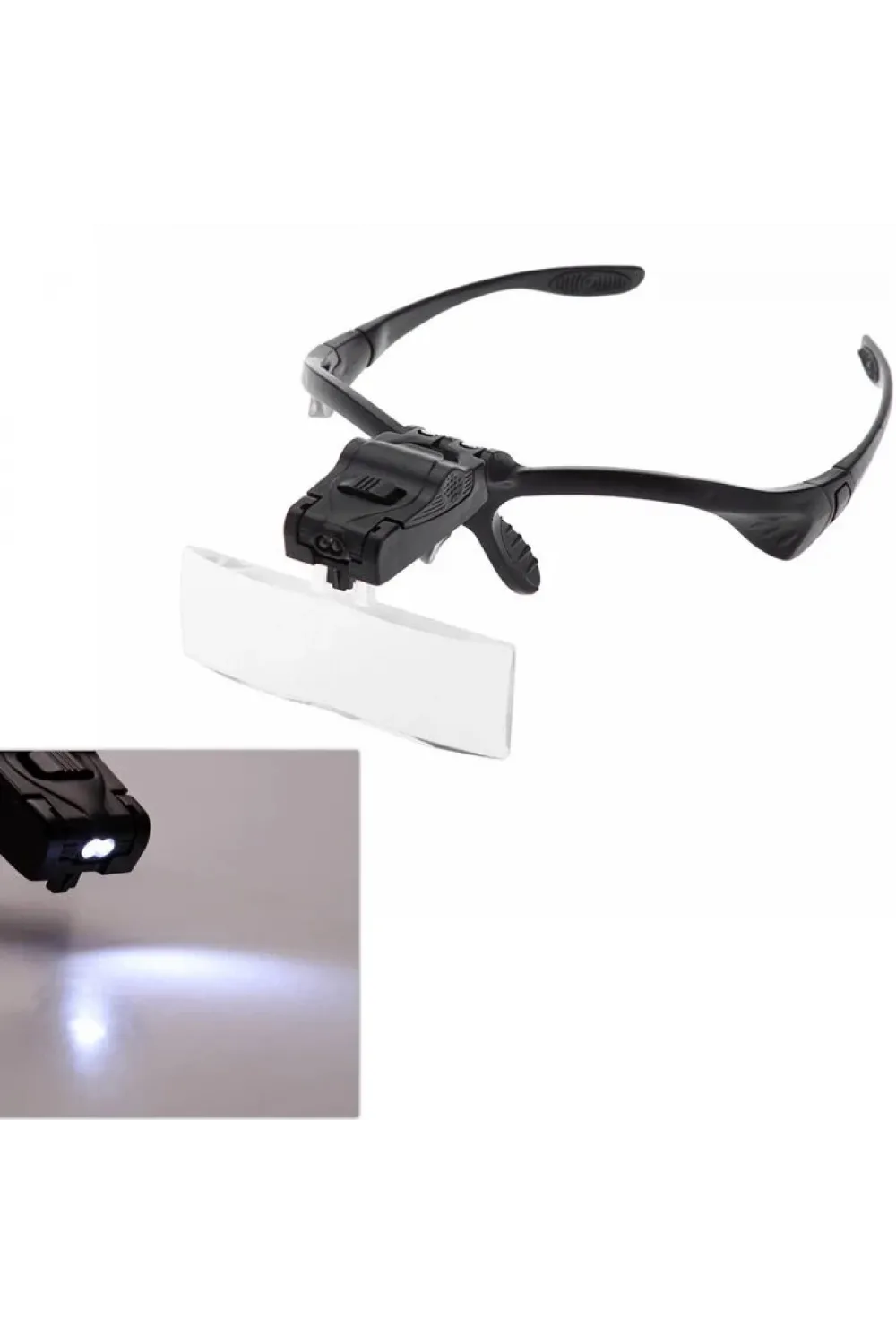 Işıklı Gözlük Büyüteç  5 Farklı Lens 9892b