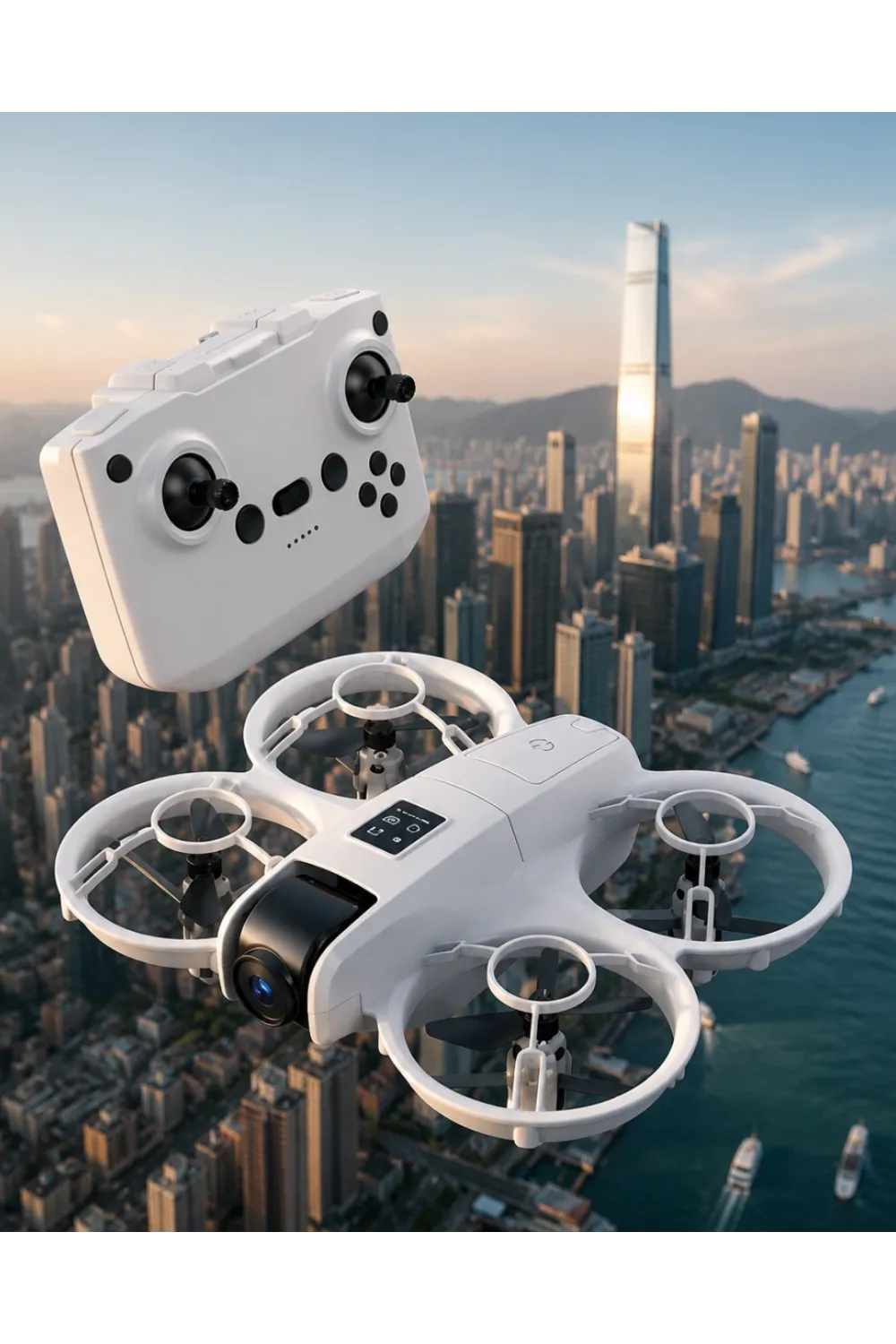 Işıklı Mini Drone Çift Batarya Ve Yedek Pervane Setli