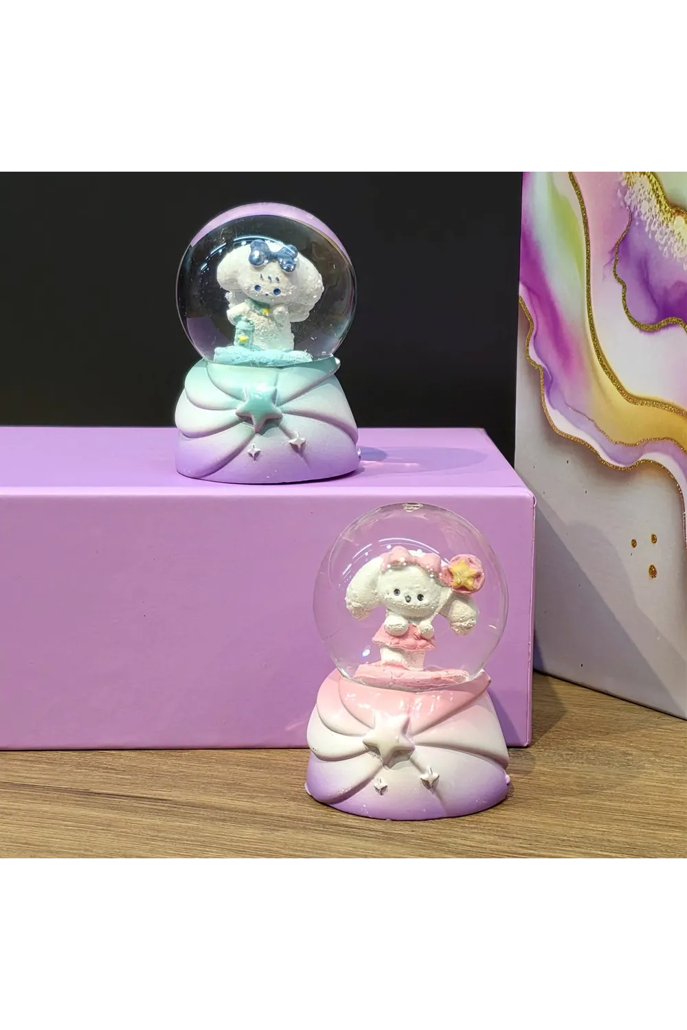 Işıklı Mini Kar Küresi Tavşan 1 Adet
