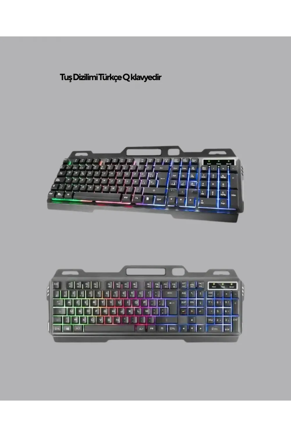 Işıklı Oyuncu Klavye Mouse Ve Bluetooth Kulaklık Seti Türkçe Q Usb
