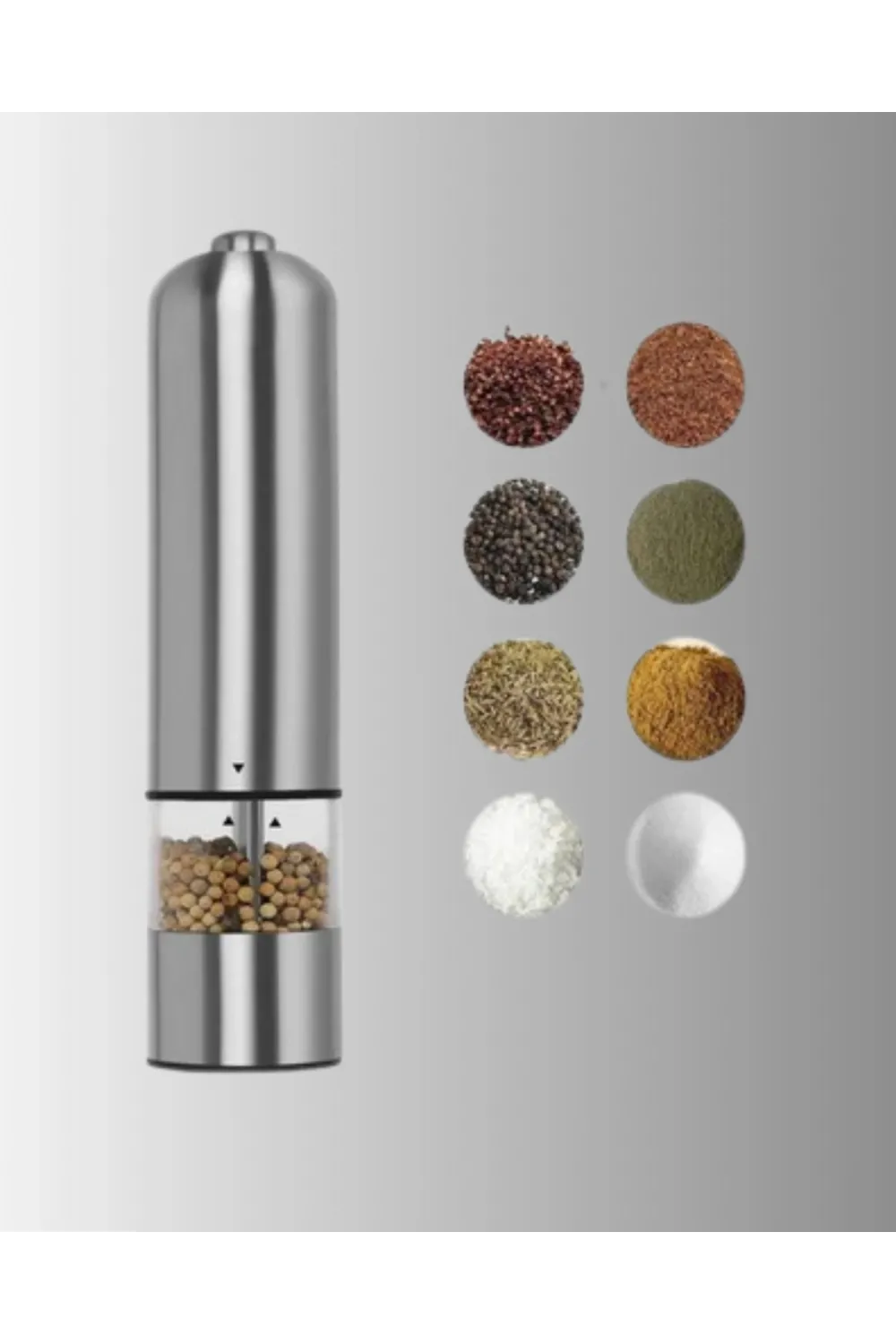 Işıklı Pilli Baharat Değirmeni Taze Ve Pratik Öğütme