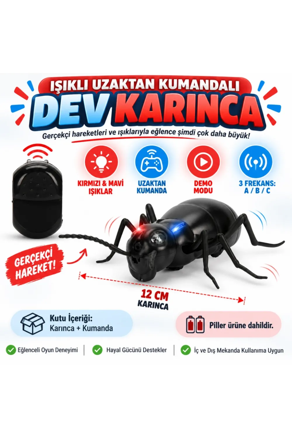 Işıklı Uzaktan Kumandalı Dev Karınca