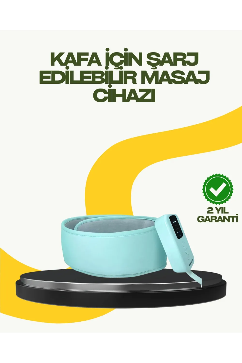 Isıtmalı Baş Masaj Aleti Rahatlatıcı Ve Stres Giderici Tasarım