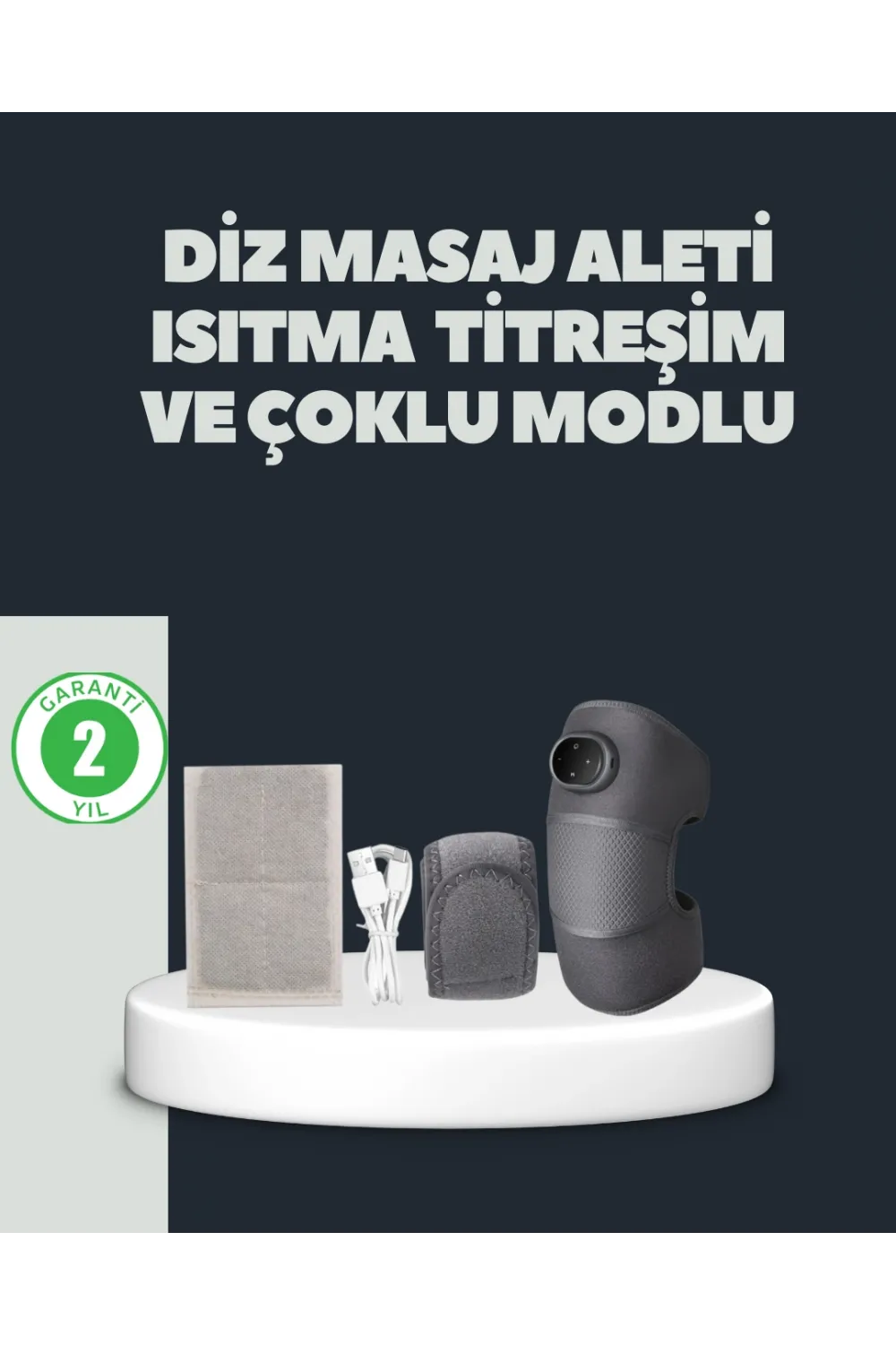 Isıtmalı Titreşimli Diz Masaj Cihazı 3d Rezonans Teknolojili