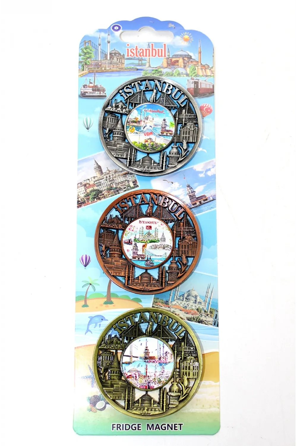 İstanbul Temalı Metal Magnet 3lü Set (1 Adet) Seçenek 1