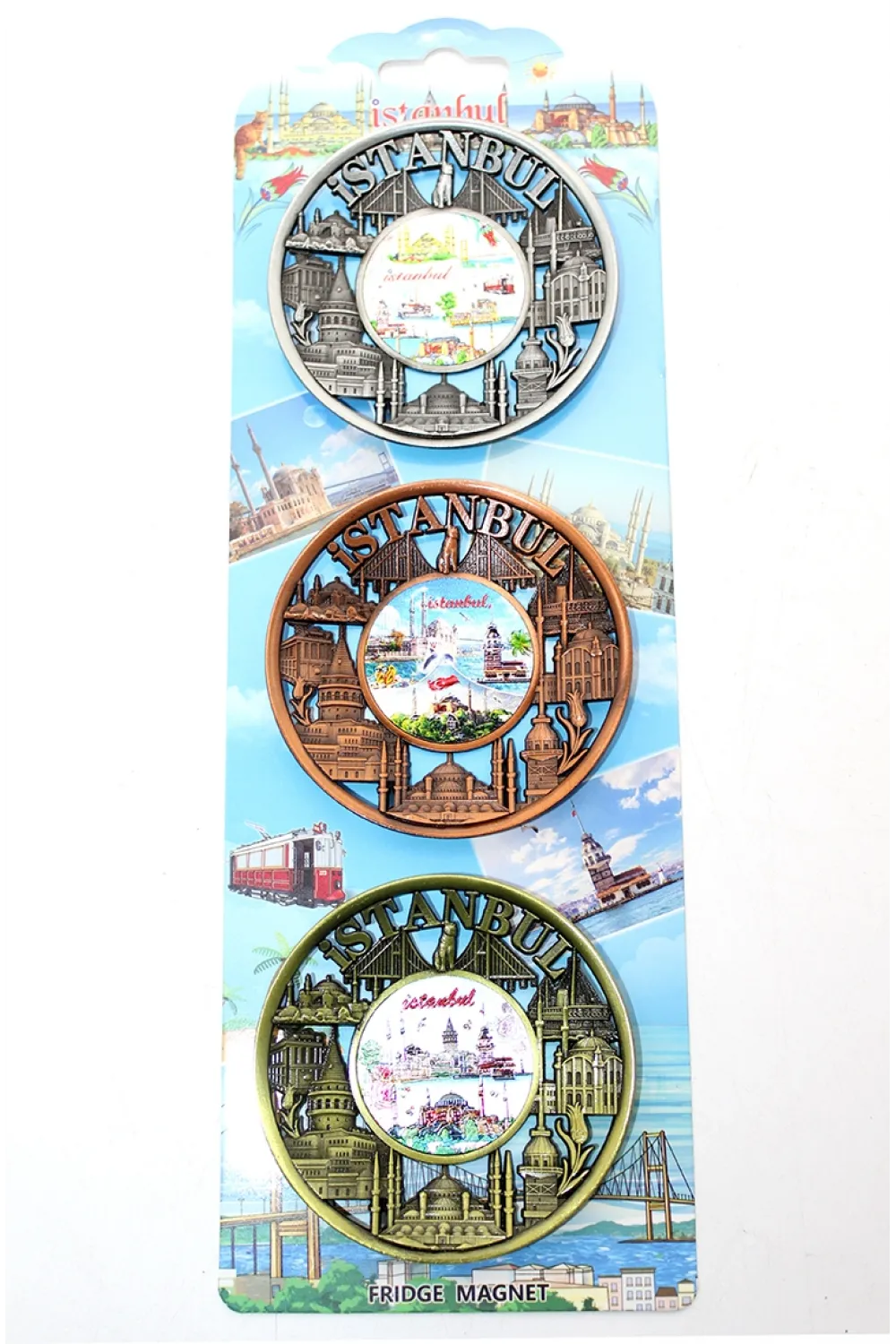 İstanbul Temalı Metal Magnet 3lü Set (1 Adet) Seçenek 2