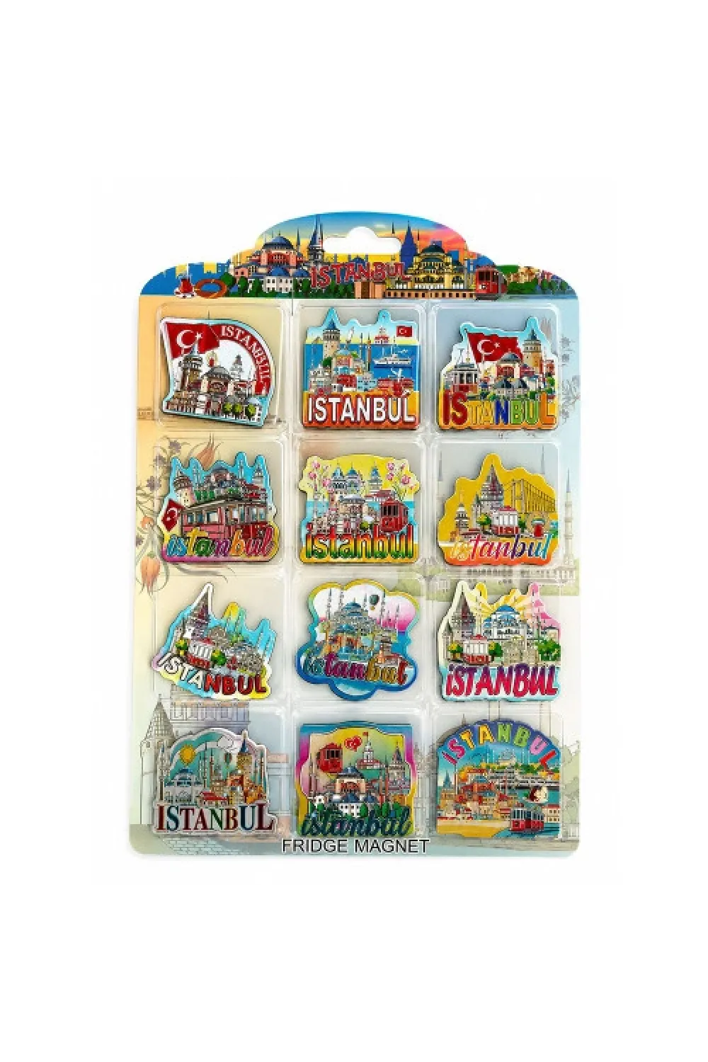 İstanbul Temalı Silikon Buzdolapı Süsü Magnet 12Li Set