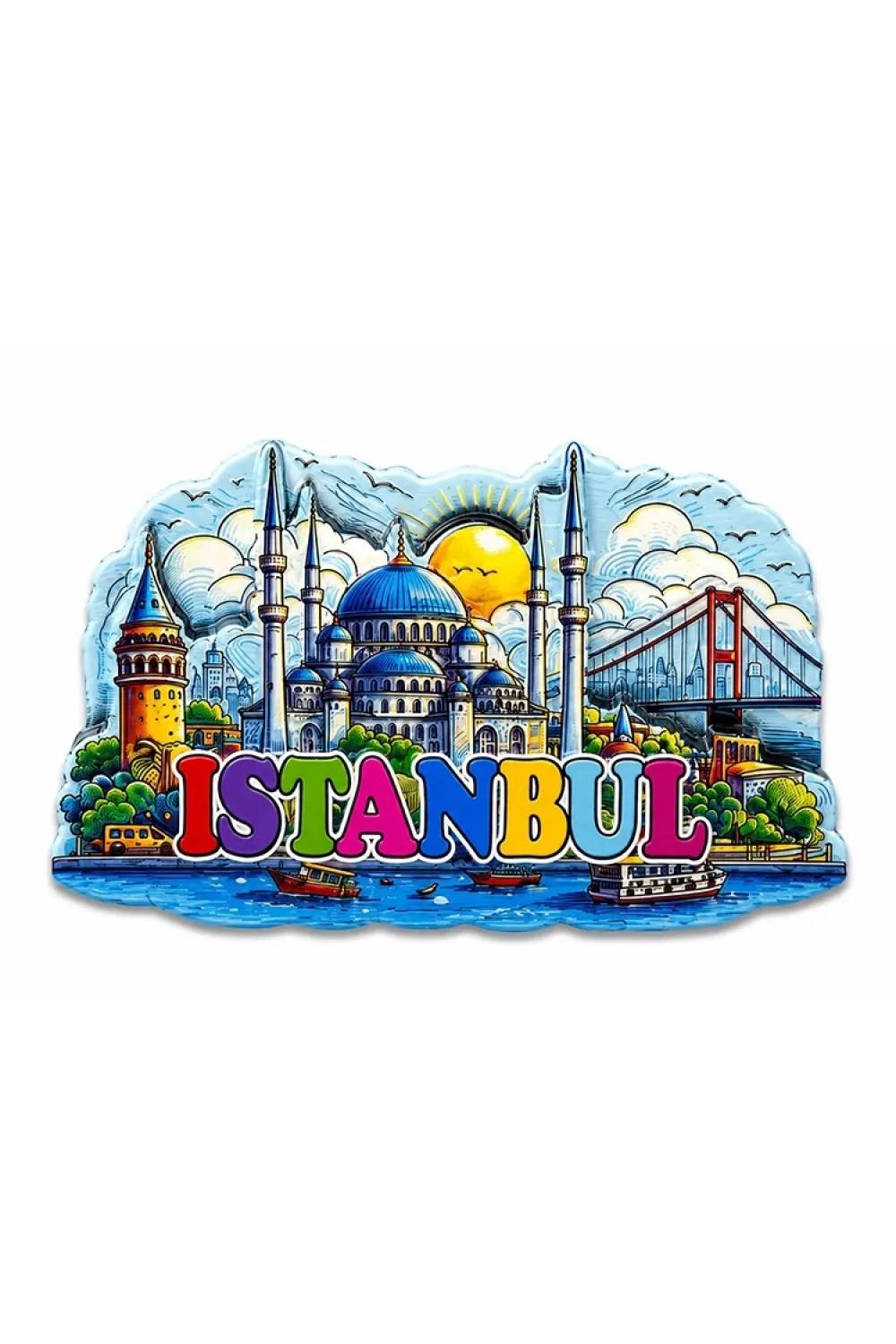 İstanbul Temalı Silikon Buzdolapı Süsü Magnet IEG5374